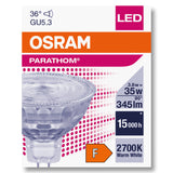 Ledvance/Osram Bombilla LED Spot GU5.3 3,8W 345Lm 2700K 36º IP20