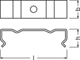 Ledvance Clip Perfíl Ancho Tiras LED -PW02/MB Pack 2