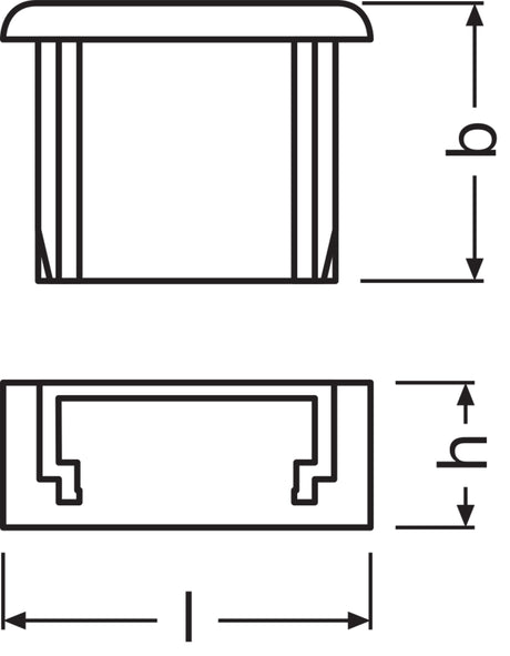 Ledvance Tapón Final Perfíl Plano Tiras LED -PF02/EC Pack 2