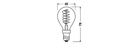 Ledvance/Osram Bombilla LED "Classic" E14 3,4W 250Lm 2200K 320º IP20 Regulable