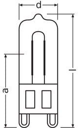 Ledvance/Osram Halógena Directas a Red G9 35W 460Lm 2800K   Regulable