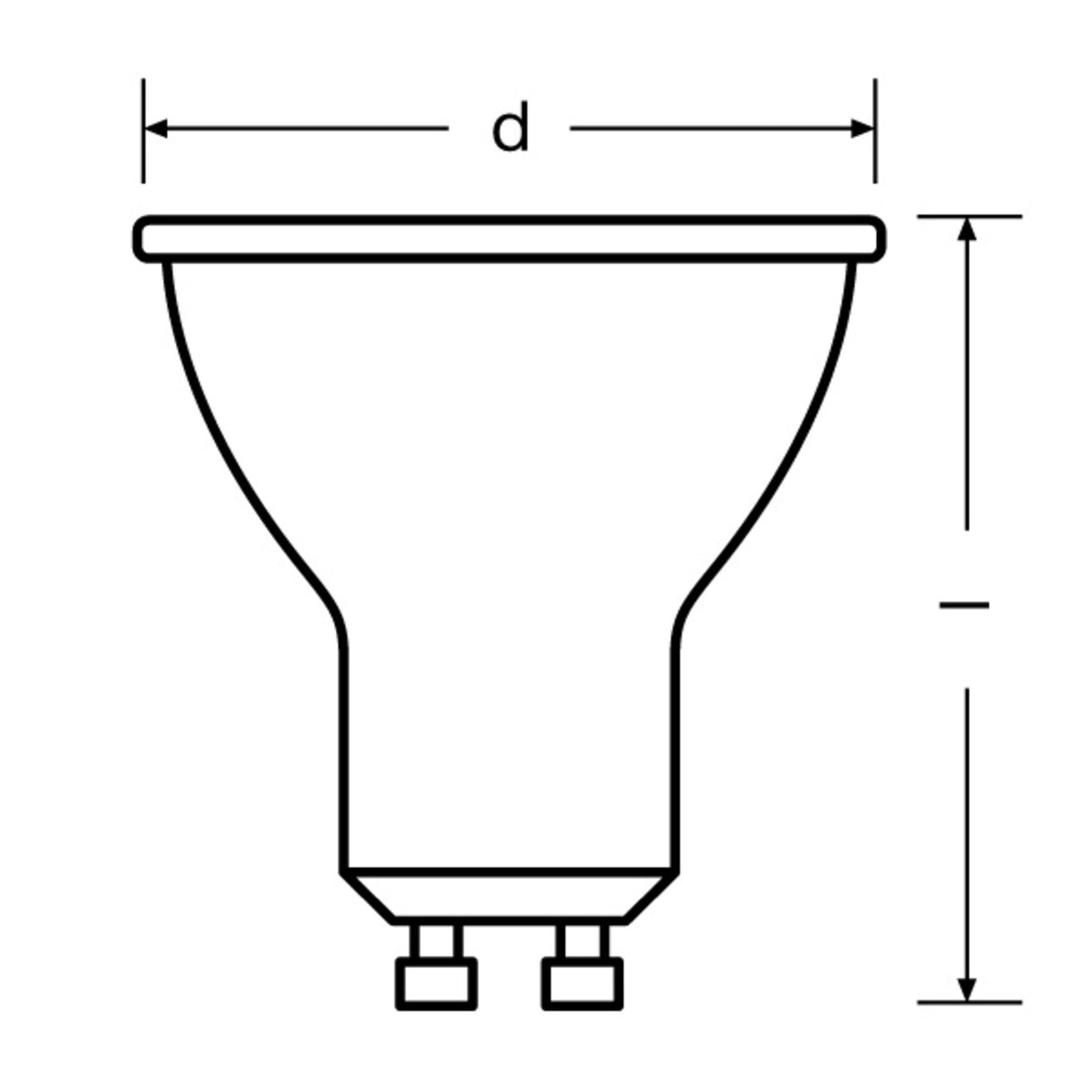 Ledvance/Osram Bombilla LED Spot GU10 6,7W 575Lm 4000K 120º IP20 Regulable