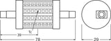 Ledvance/Osram Bombilla LED "Special" R7s 8W 1055Lm 2700K 330º IP20