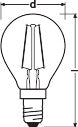 Ledvance/Osram Bombilla LED "Classic" E14 2,5W 220Lm 2400K 300º IP20