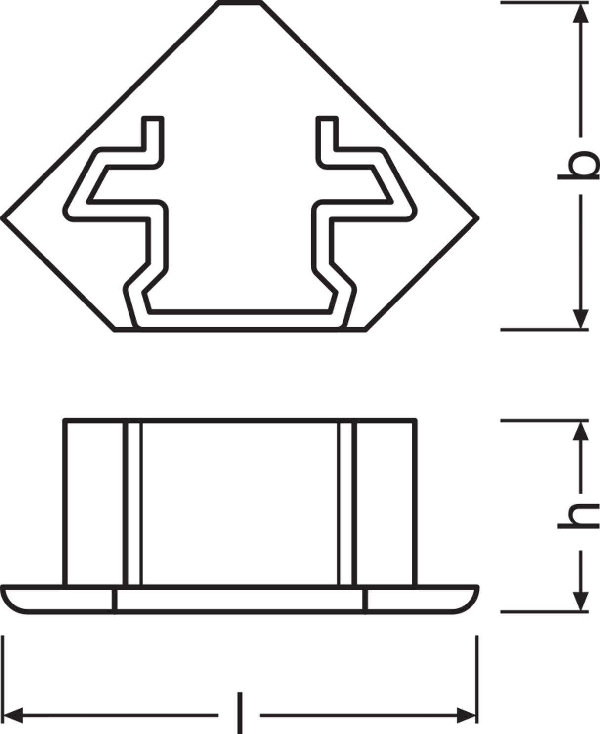 Ledvance Tapón Final Perfíl Medio Tiras LED -PM03/EC Pack 2