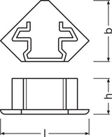 Ledvance Tapón Final Perfíl Medio Tiras LED -PM03/EC Pack 2