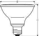 Ledvance/Osram Bombilla LED Spot E27 10W 633Lm 2700K 36º IP20 Regulable