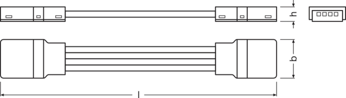 Ledvance Conectores Tiras LED RGB -CSW/P4/50/P Pack 2