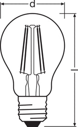 Ledvance/Osram Bombilla LED "Classic" E27 4W 410Lm 2400K 300º IP20