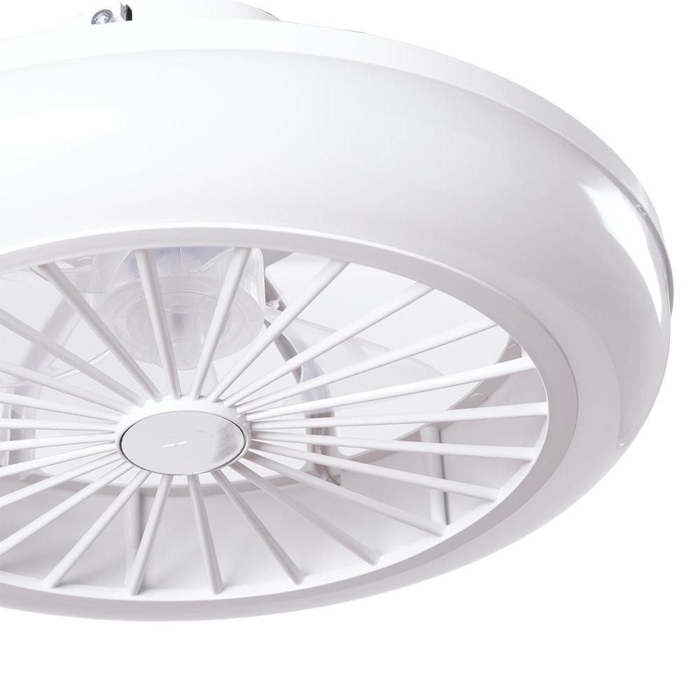 Ventilador de Techo 36W 1800Lm Iluminación LED CCT Variable Control Remoto 50.000H - Blanco [HO-LEDFAN-13-W]