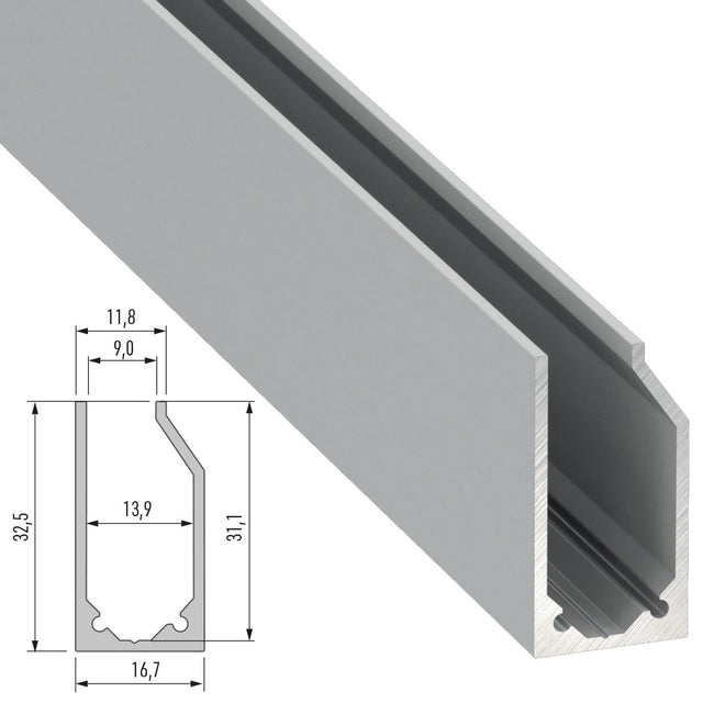 Perfíl Aluminio Tipo I6 2,02M