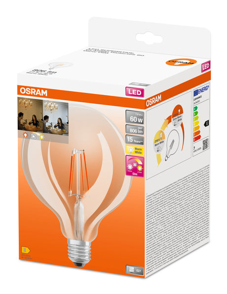 Ledvance/Osram Bombilla LED "Classic" E27 7W 806Lm 2200…2700K 320º IP20 Regulable