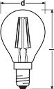 Ledvance/Osram Bombilla LED "Classic" E14 4W 410Lm 2400K 300º IP20