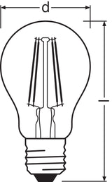 Ledvance/Osram Bombilla LED "Classic" E27 6,5W 806Lm 2700K 300º IP20 Regulable