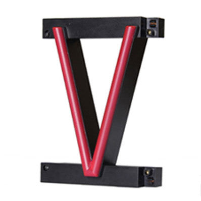 Letra LED Neon "V"  Ancho 108mm Alto 161mm Fondo 38mm