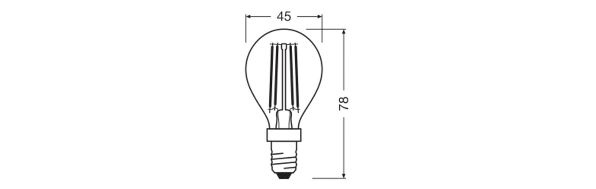 Ledvance/Osram Bombilla LED "Classic" E14 4W 470Lm 2200…2700K 320º IP20 Regulable
