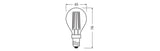 Ledvance/Osram Bombilla LED "Classic" E14 4W 470Lm 2200…2700K 320º IP20 Regulable