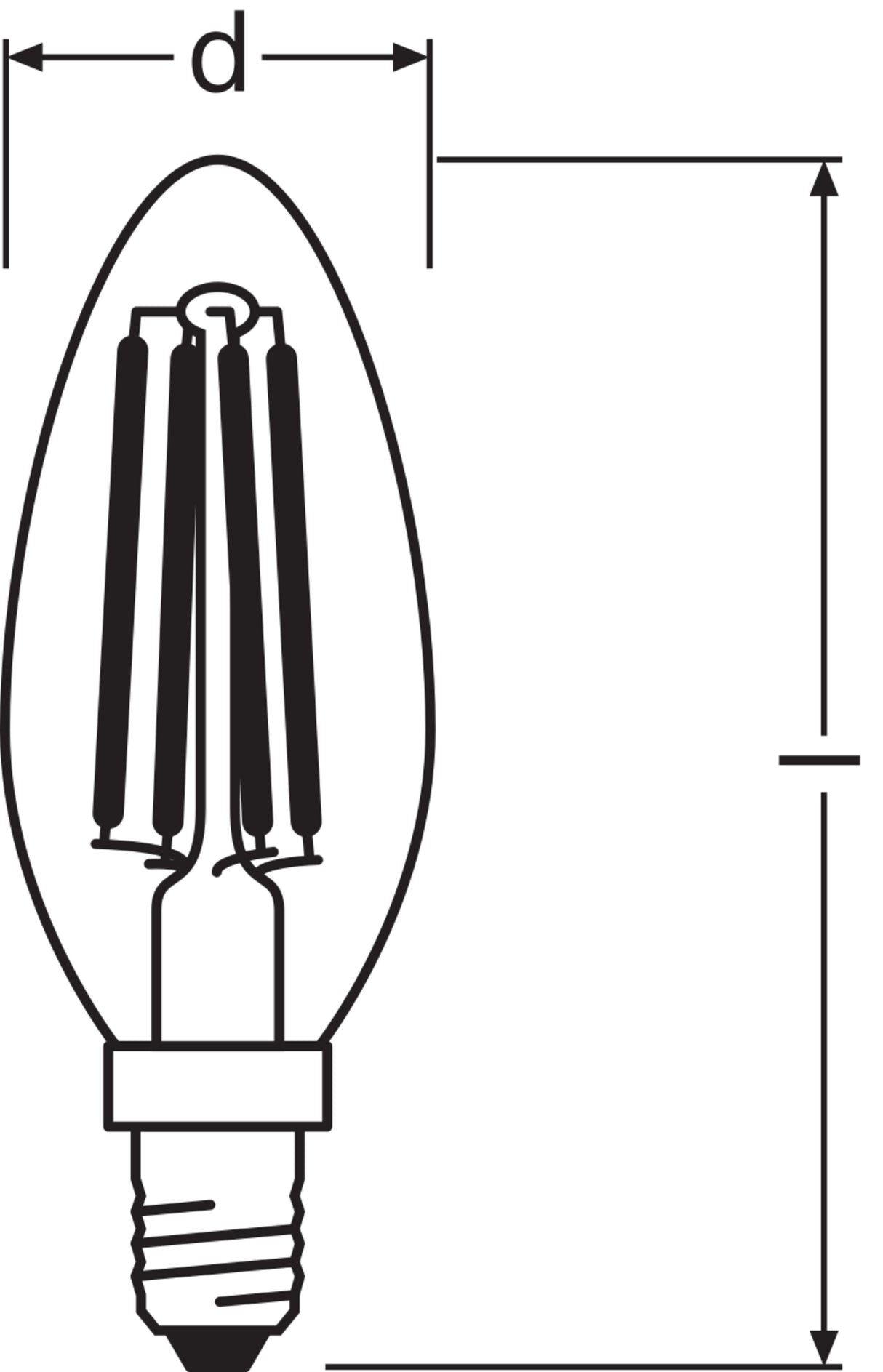 Ledvance/Osram Bombilla LED "Classic" E14 4W 470Lm 2700K 300º IP20 Regulable