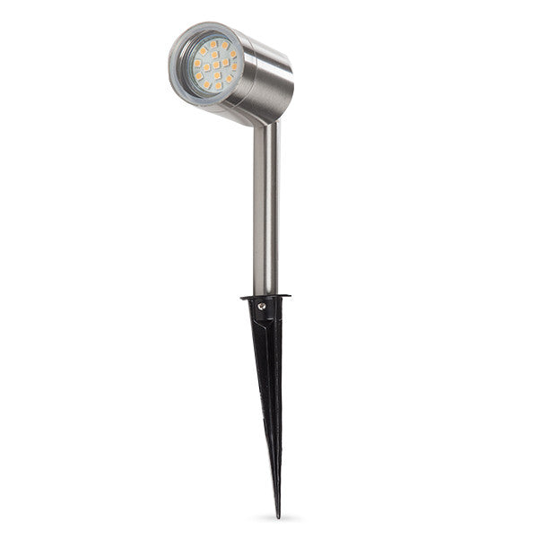 Piqueta  con  LED  GU10 3W   Cable 2M - IP44 - Acero Inoxidable