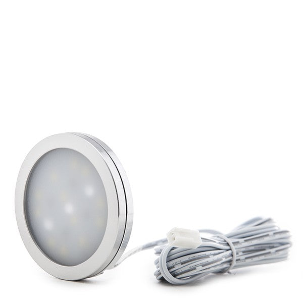 Mini Plafón de LEDs de Superfice para Muebles 3W 300Lm 30.000H Cable 2M