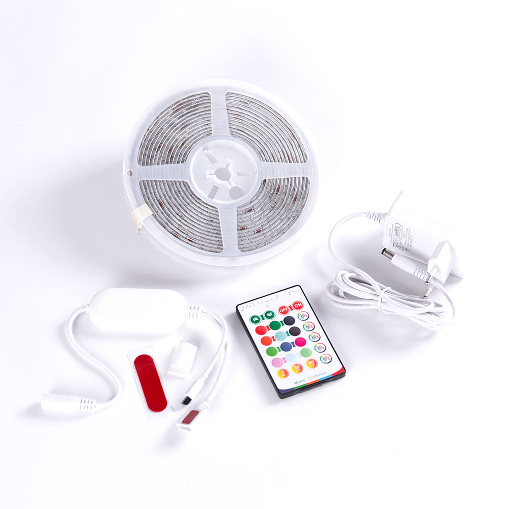 Tira 72 LEDs Digital WIFI 12VDC RGB+CW+WW IP65 Control Remoto Compatible Tuya