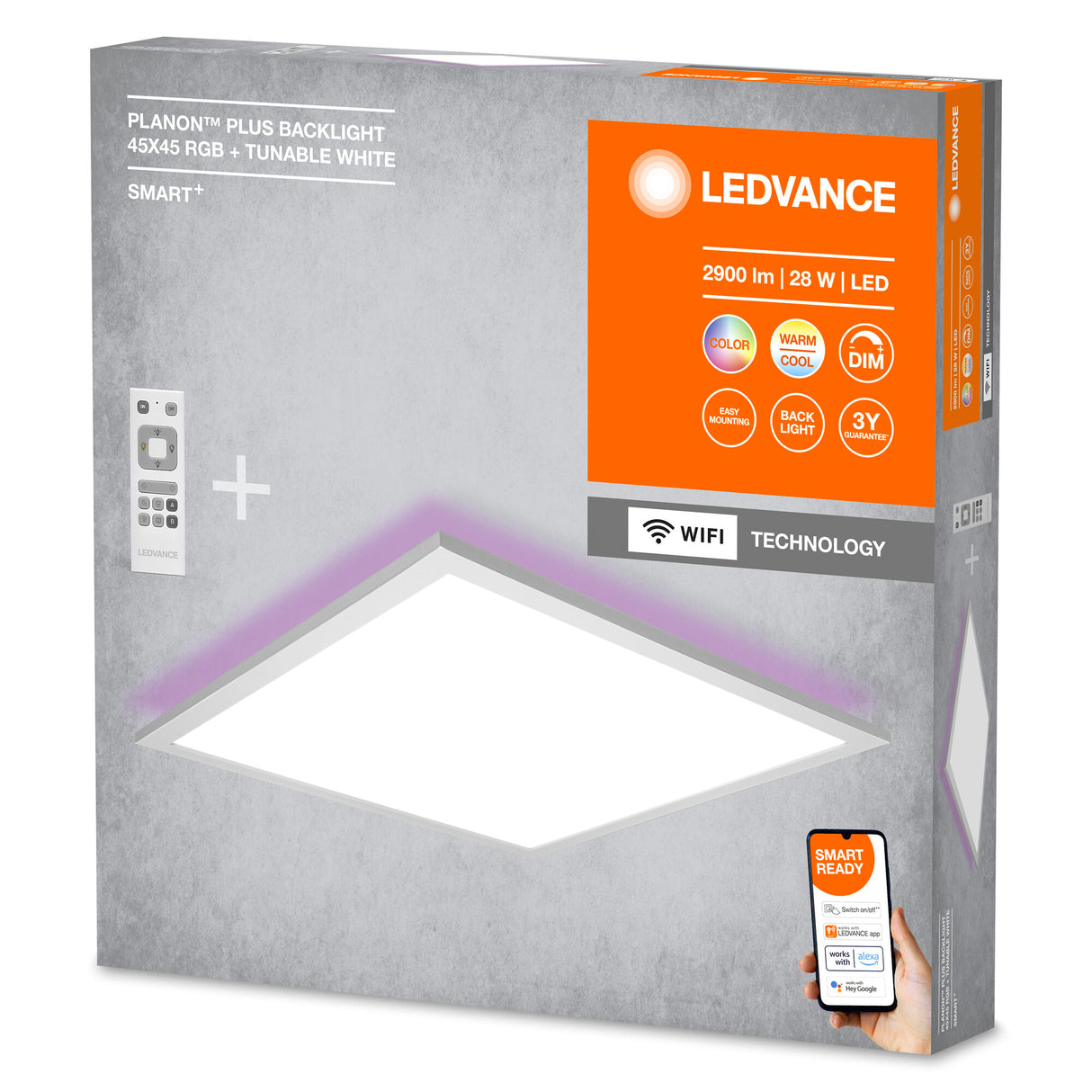 Plafón LED Ledvance "Smart"   28W 2000Lm 3000…6500K 110º IP20 Regulable