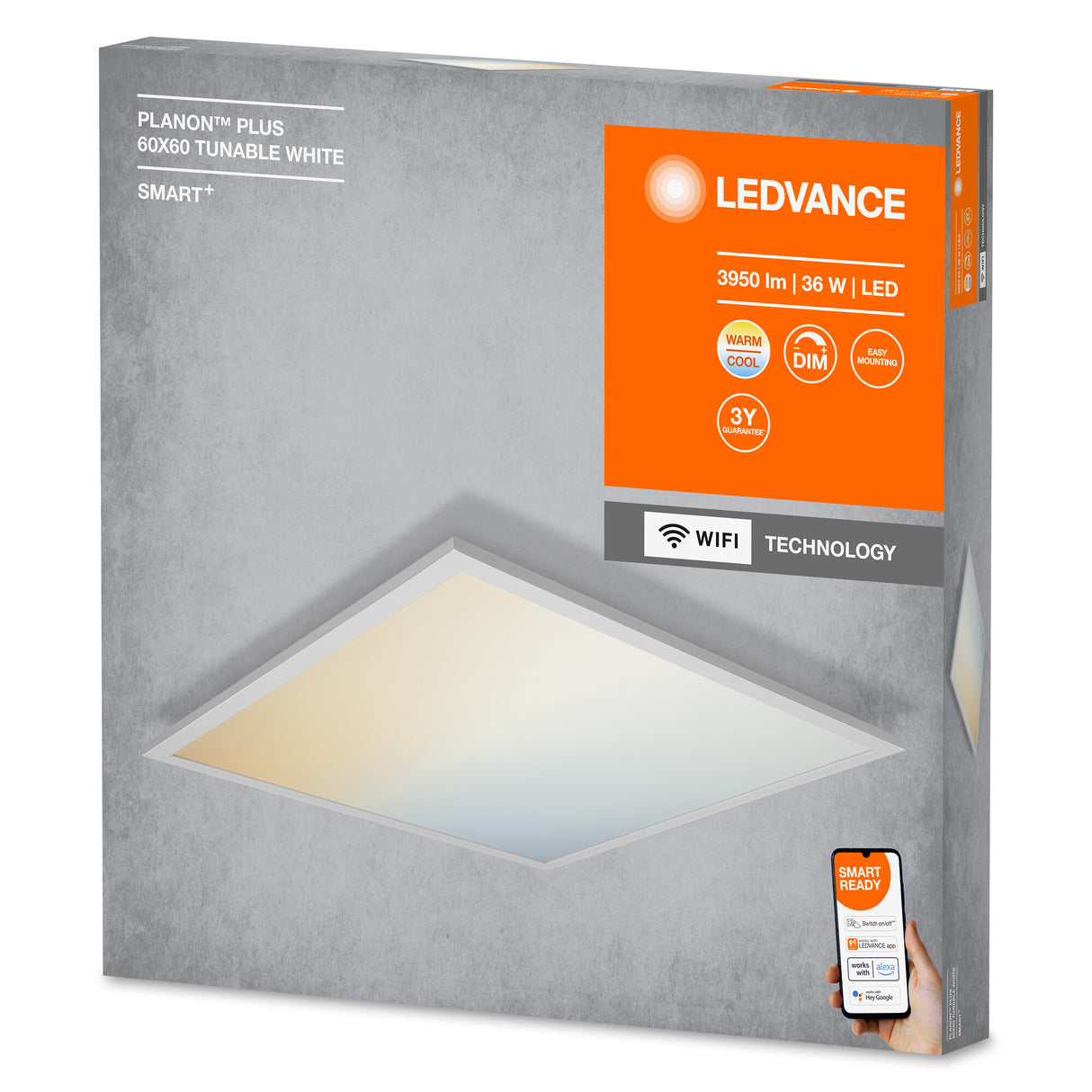 Plafón LED Ledvance "Smart"   36W 3000Lm 3000…6500K 110º IP20 Regulable
