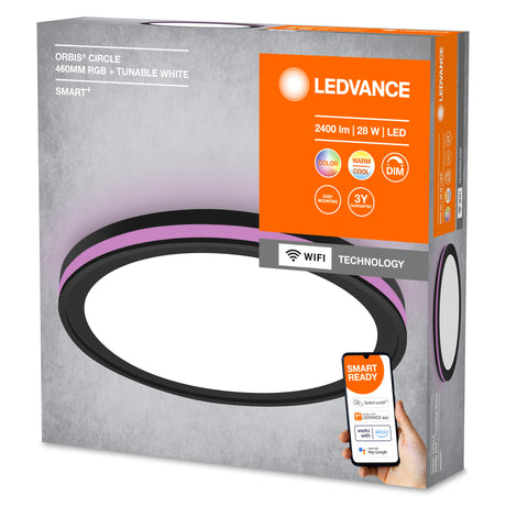 Plafón LED Ledvance "Smart"   28W 750Lm 3000…6500K 110º IP20 Regulable