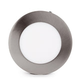 Plafón de Techo de LEDs Circular Ø120mm 6W 430Lm 50.000H Niquel Satinado