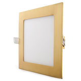 Placa de LEDs Cuadrada 170x170mm 12W 860Lm 50.000H Dorado