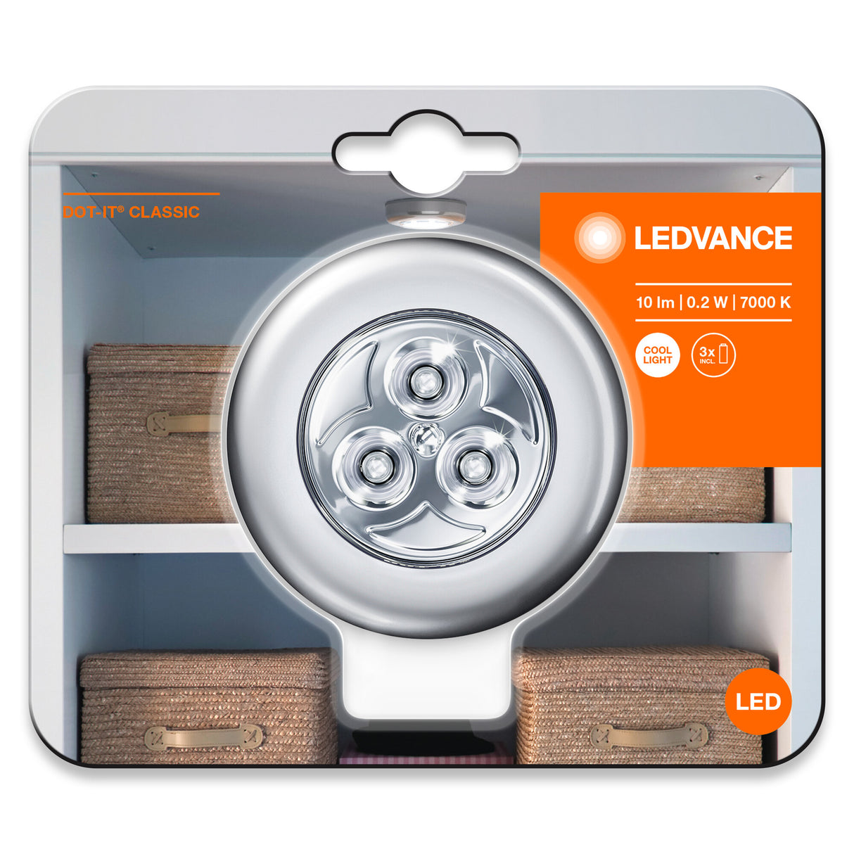 Plafón LED LEDVANCE 0,23W 10Lm 7000K 70 ° IP20