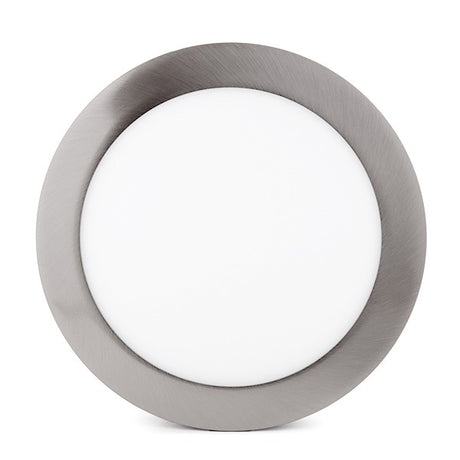 Plafón de Techo de LEDs Circular Ø240mm 18W 1300Lm 50.000H Niquel Satinado