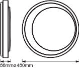 Plafón LED Ledvance "Smart"   34W 3200Lm 3000…6500K 145º IP20 Regulable