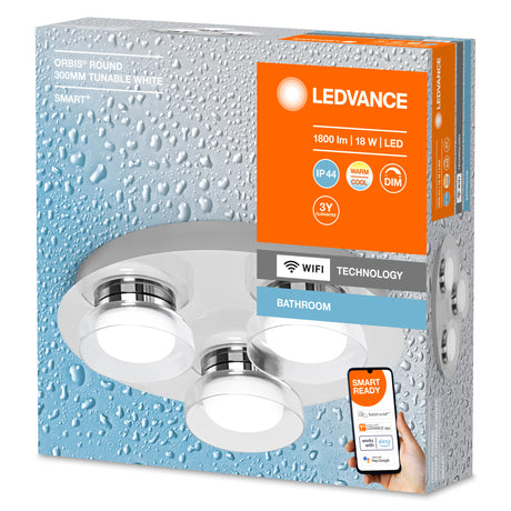 Plafón LED Ledvance "Smart"   18W 1100Lm 3000…6500K 110º IP44 Regulable