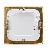 Placa de LEDs Cuadrada 120x120 mm 6W 480Lm 50.000H Dorado