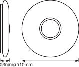 Plafón LED Ledvance "Smart"   34W 3200Lm 3000…6500K 126º IP20 Regulable