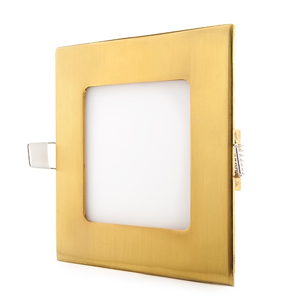 Placa de LEDs Cuadrada 120x120 mm 6W 480Lm 50.000H Dorado