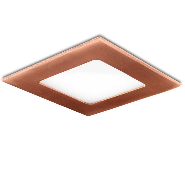 Placa de LEDs Cuadrada 120X120 Mm 6W 480Lm 50.000H Bronce