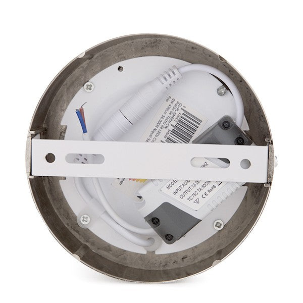 Plafón de Techo de LEDs Circular Ø120mm 6W 430Lm 50.000H Niquel Satinado