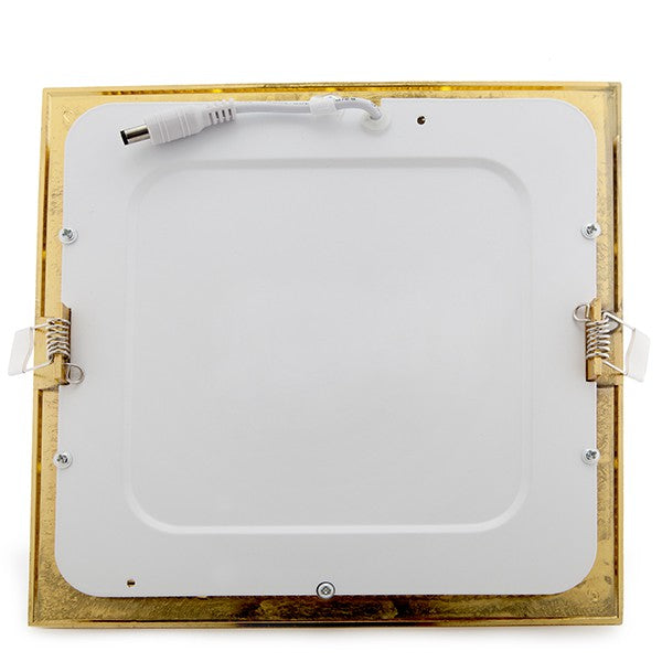 Placa de LEDs Cuadrada 225x225mm 18W 1300Lm 50.000H Dorado