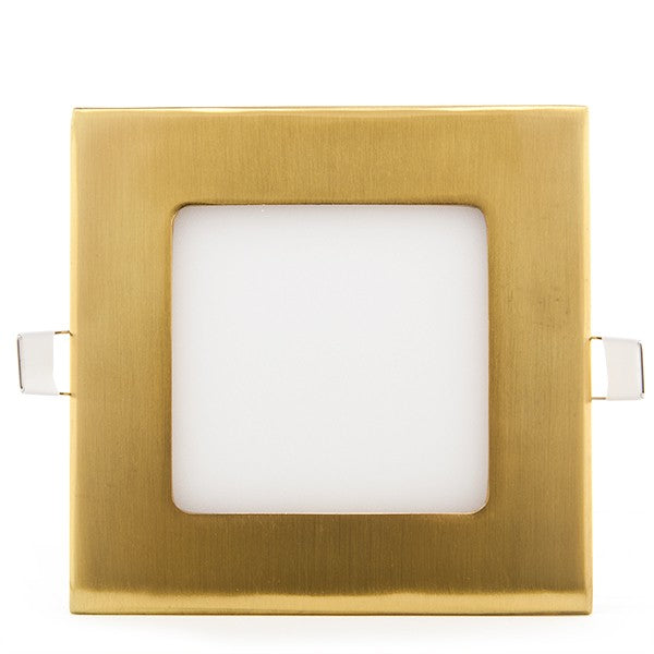 Placa de LEDs Cuadrada 120x120 mm 6W 480Lm 50.000H Dorado