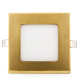 Placa de LEDs Cuadrada 120x120 mm 6W 480Lm 50.000H Dorado