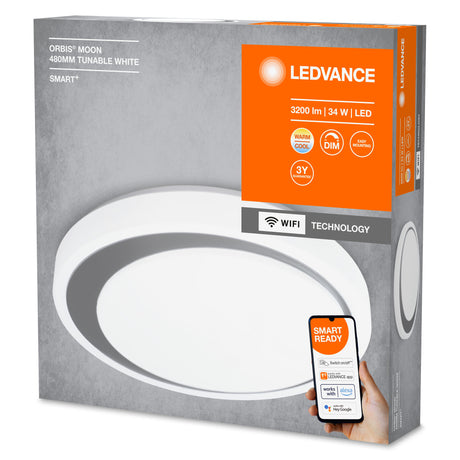 Plafón LED Ledvance "Smart"   34W 3200Lm 3000…6500K 145º IP20 Regulable