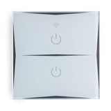 Interruptor Inteligente Táctil Cristal 2 Vía 1200W Compatible Google Home/Alexa [HIT-KS-601-2]