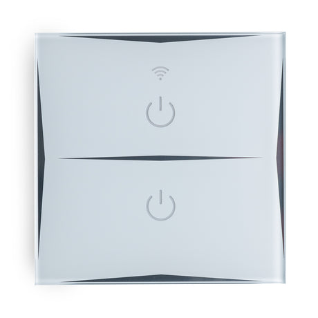 Interruptor Inteligente Táctil Cristal 2 Vía 1200W Compatible Google Home/Alexa [HIT-KS-601-2]