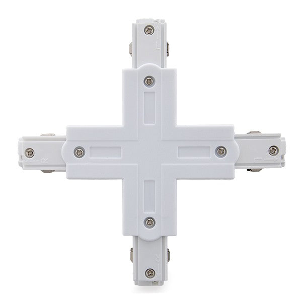 "+" Connector for 3-Phase Rail White