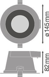 Downlight LED LEDVANCE   13W 1030…1210Lm 3000…5700K 60º IP54/IP20