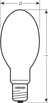 Bombilla Vapor de Sodio Ledvance/Osram E40 100W 10100Lm 2000K   Regulable