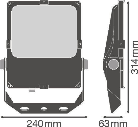 Foco Proyector LED Ledvance   50W 6200Lm 4000K 45 x 140º IP66 Regulable DALI