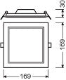 Downlight LED LEDVANCE   12W 1020Lm 6500K 120º IP20